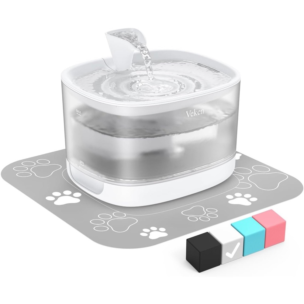 Veken Pet Water Fountain, 84oz/2.5L Automatic(NWT)white..dogs and cats